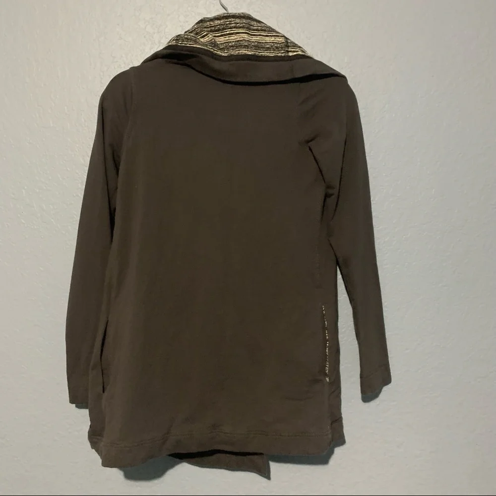 lululemon athletica Gray Asymmetrical Button-Up Sweater Tunic